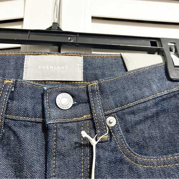 NEW Everlane Dark Indigo Mid Rise Skinny Ankle Jeans Size 24 - Picture 9 of 10
